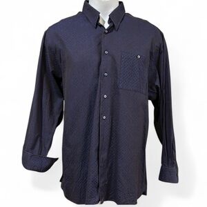 Ike Behar Blue Casual Button Down Shirt